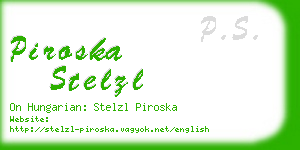 piroska stelzl business card